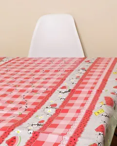 Toalha De Mesa Quadrada 138cm x 138cm Térmica Melancia Salehtex Vermelha UN