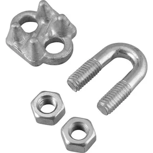 Clips Zincado para Cabo de Aço 9,53mm 3/8" Uso Industrial - VONDER PLUS