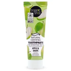 Creme Dental Organic Shop para Dentes Sensíveis Maçã e Uva - 100g