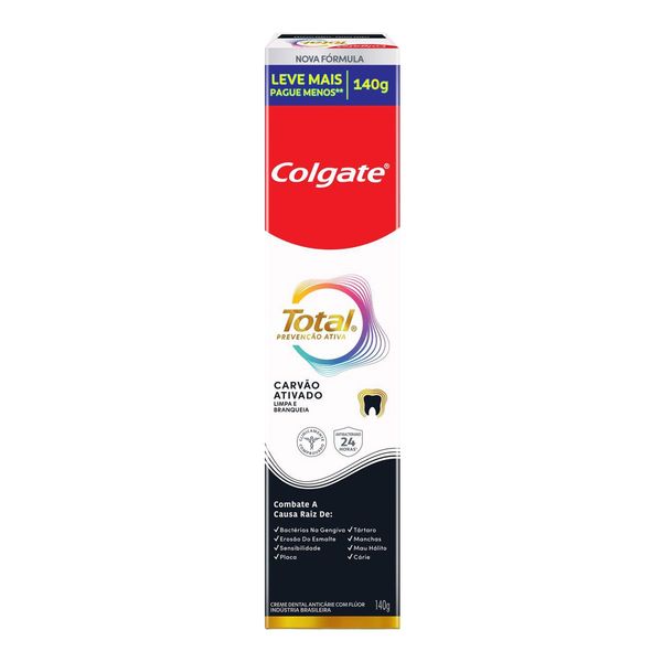 Creme Dental Colgate Total Carvão Ativado 140g