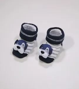 Meia Cano Médio Antiderrapante Cachorro Tam. 15 a 23 Marinho - 15 a 20