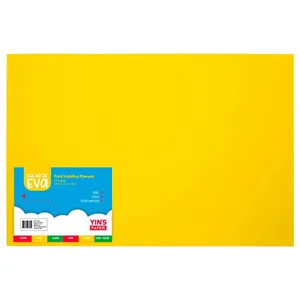 Folha de EVA Yins Amarela 40x48x0,15cm com 10 Unidades