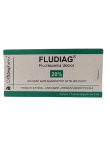 Fludiag 20% 5 Ampolas 5ML Fluoresceina Sódica