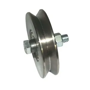 Roldana Ferro Maciça 75mm (3) Cantoneira V Parafuso - Uso Em Portões