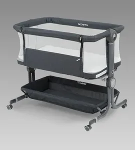 Berço Acoplado Lado a Lado Co-Bed Accanto Twibex Iron Black