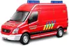 Miniatura Carro Mercedes Sprinter 1/50 Emergency Bombeiros Vermelho Bburago 32006