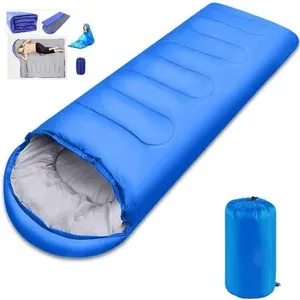 Saco de Dormir Térmico Impermeável Sarcófago com Capuz Camping 0 graus C a 15 graus C com Bolsa de Transporte Saco de Dormir Térmico Impermeável Sarcófago com Capuz 0 graus C a 15 graus C