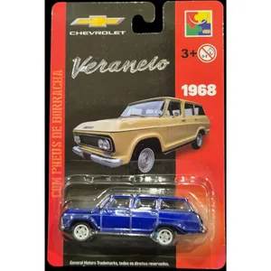Chevrolet Veraneio 1968 Pintura Especial CKS Toys Die Cast Real Riders (pneus de borracha) Oficial Licenciado GM 1magnus Azul