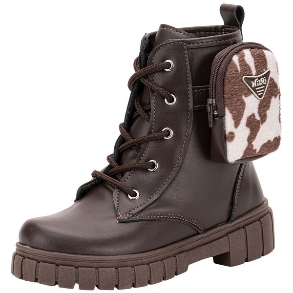 Bota Infantil Feminina Coturno Bag Nilqi 151010 CAFÉ 29