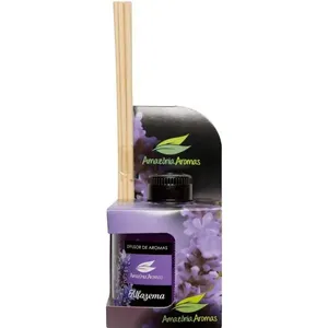 Difusor de Ambientes Alfazema para Perfumar Casa com Varetas em Madeira e Fragrância Prolongada Amazônia Aromas Difusor de Ambientes Alfazema 270ML com Varetas em Madeira e Fixação Duradoura Amazônia Aromas