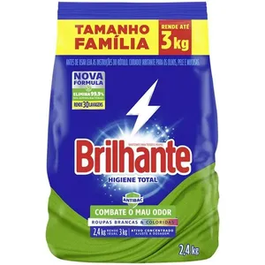 Sabão Em Pó Brilhante Higiene Total 2,4kg