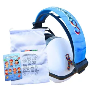 Abafador de Ruidos para Autistas 26 DB Branco Minhas Emoções + Quebra-cabeça Emoções