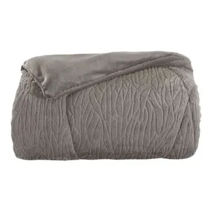 Edredom Queen Plush Peles Taupe 235x260cm - ED0510762