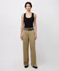 calça reta feminina de alfaiataria com cintos mindset verde 42