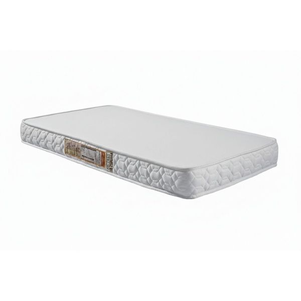 Colchão 70x10cm Espuma D18 Infantil Conforto e Segurança para o Berço Antialérgico e Antiácaro Baby Branco