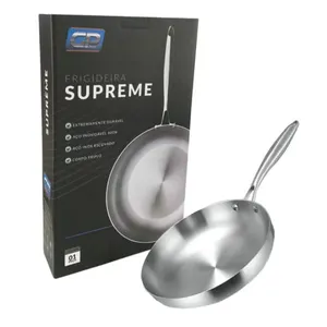 Frigideira Supreme Total Inox Corpo Triplo 1,7 Litros No 24 - Gp Inox Cinza