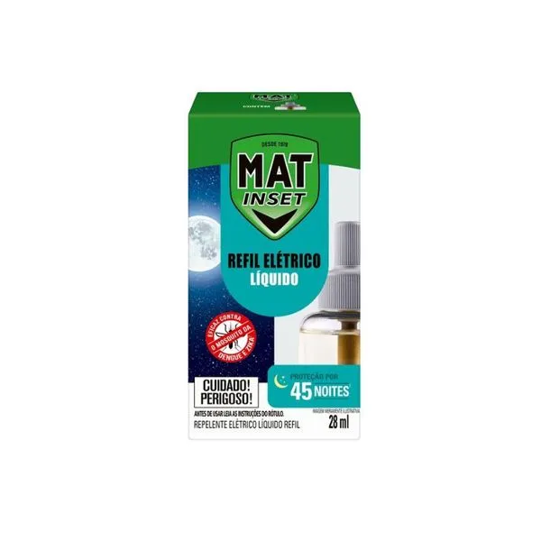 Mata Inseto Repelente Elétrico Refil 28ml 45 Noites MAT INSET REPELENTE ELETRICO 45NOITES 28