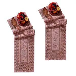 Trilho para Mesa Renda Color 100% Poliéster 40CM X 150CM 02 Peças Rose Interlar Trilho para Mesa Renda Color 100% Poliéster 40CM X 150CM 02 Unidades Rose Interlar