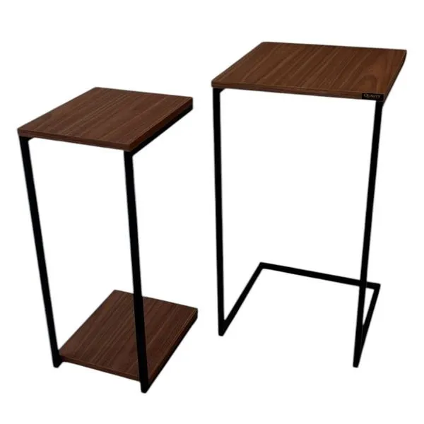 Conjunto De Mesinhas Laterais Multiuso Quality Modulados 024 Freijó (MP)