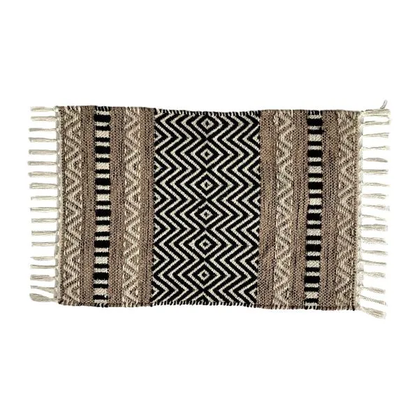 Tapete Sala Ambiente 100% Algodão Marrom 100x140cm LM3127AMB - honeyhome