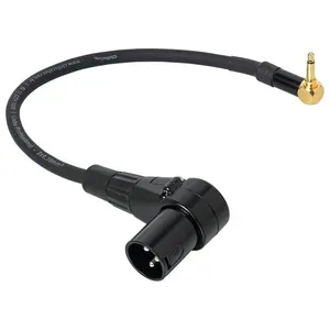 Cabo Adaptador XLR Macho 90º graus para P2 Macho 90º graus Mono 1,5 metros