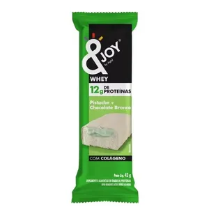 Barra de Proteína &Joy Whey Pistache + Chocolate Branco 42g