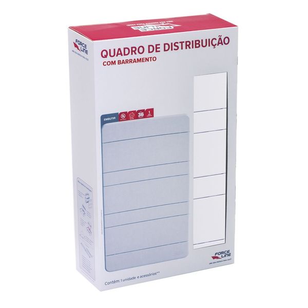 Quadro De Distribuição Com Barramento Neutro / Terra 36 Din Forceline