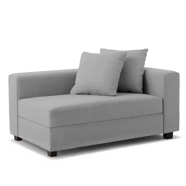 Recamier Divã Aspen 1,40m Linho Cinza - Inova Decorações