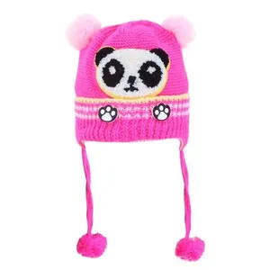 Touca Gorro Infantil Rosa Forte Panda Tamanho único