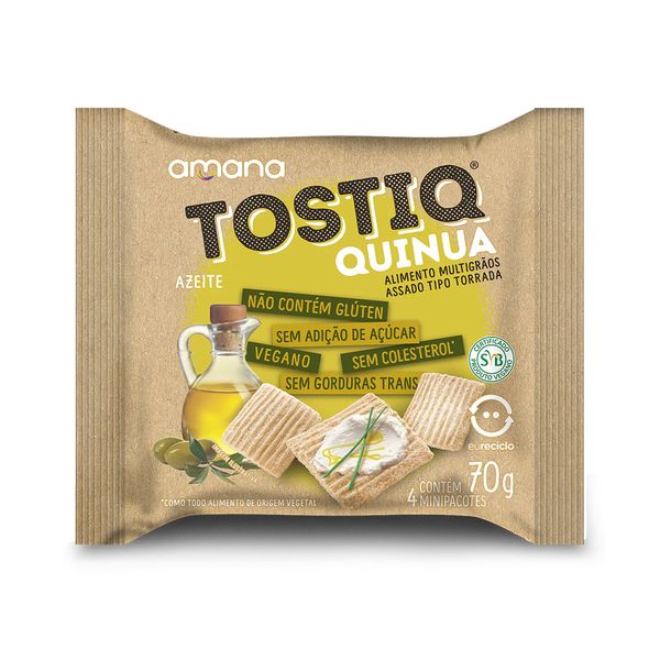 Torrada Quinua de Azeite Vegana Amana 70g