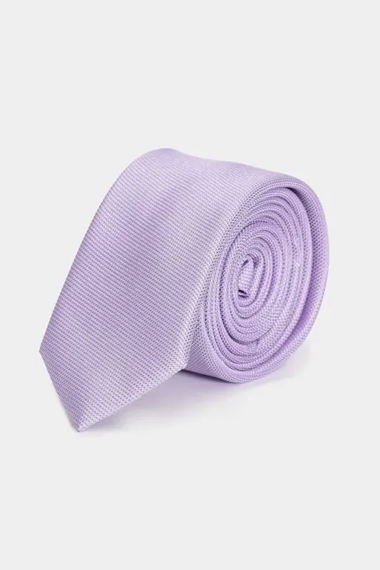 Gravata Falso Liso 6 Cm Lilas - UN