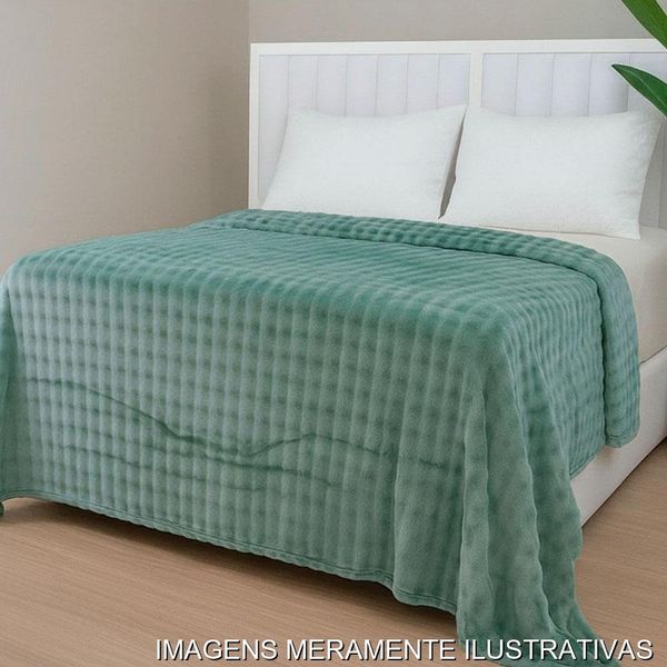 Manta Queen Conforto Habitat Verde 220x240cm (MP)