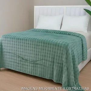 Manta Queen Conforto Habitat Verde 220x240cm (MP)