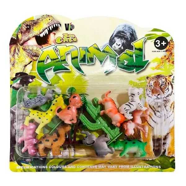 Kit Animais Selvagens Aventura Na Selva Zoo Crew VB1498 - Vipimport