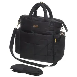 Bolsa De Maternidade Kouii Pacific Aconchego Preto, Mochila Original Com Trocador e Bolso Térmico