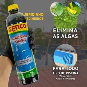 12 Un Algicida Manutenção Genco Previne Algas Piscinas 01 Lt