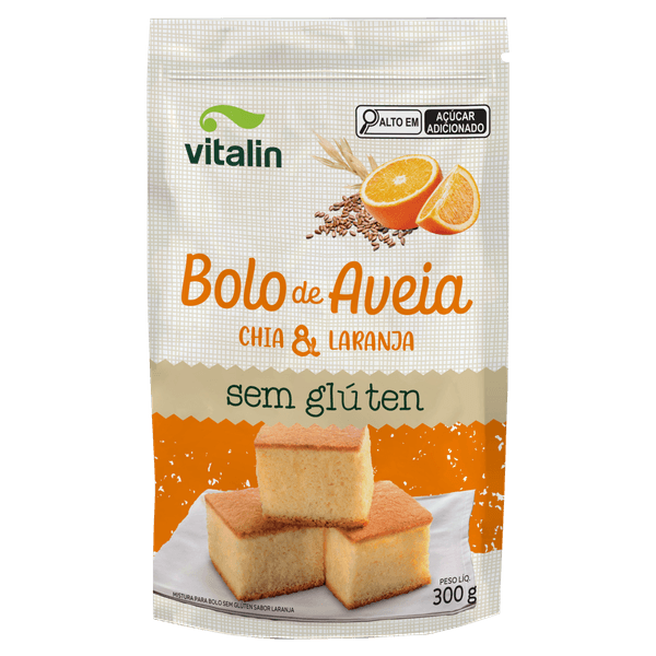 Mistura para Bolo Vitalin Aveia com Chia e Laranja 450g