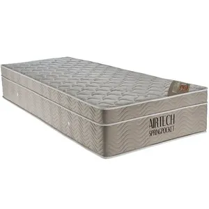 Colchão de Espuma Solteiro Airtech Spring Pocket 88x188x25cm 1040421015 Ortobom Colchao Airtech
