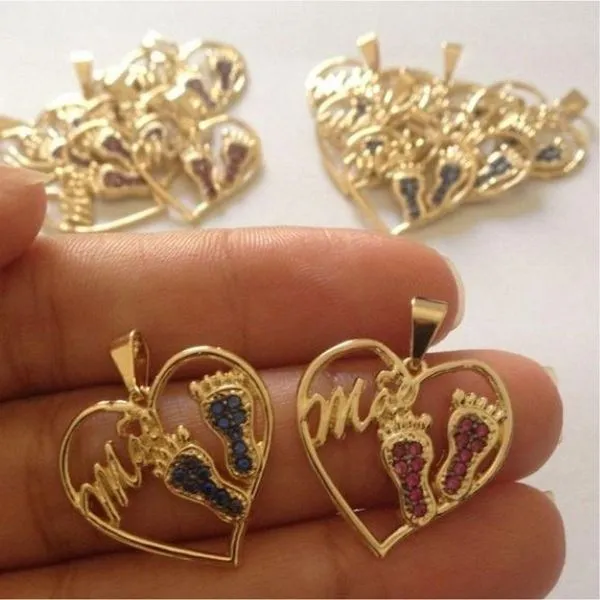Pingente Mãe De Menina Ou Mãe De Menino Banhado A Ouro