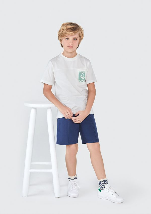 Camiseta Infantil Menino Oversized - Off white 014
