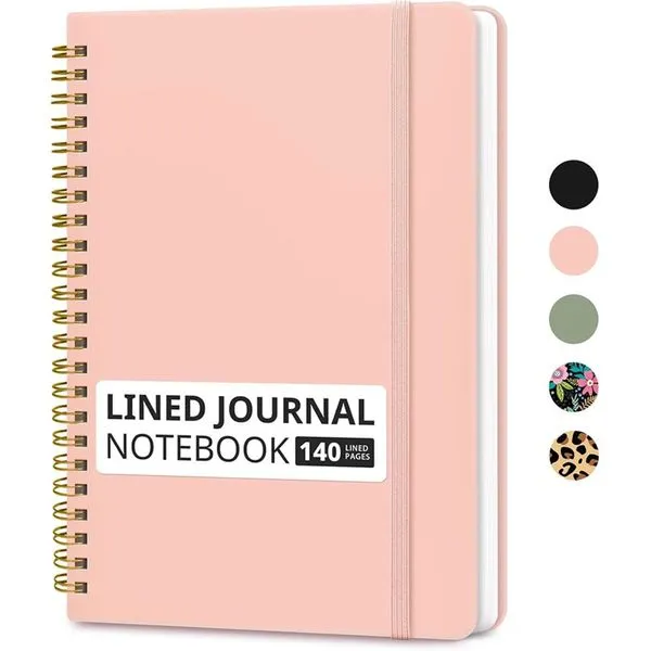 Caderno Taja Espiral 140 Páginas A5 Rosa A-MBI