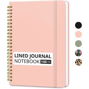 Caderno Taja Espiral 140 Páginas A5 Rosa A-MBI