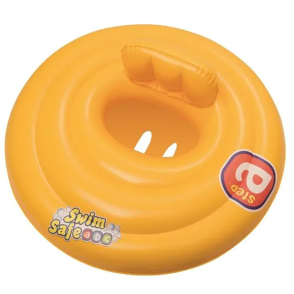 Boia Circular Infantil Swim Safe ABC com Assento 69cm Vinil Resistente Bestway Boia Circular Infantil Swim Safe ABC com Assento 69cm Bestway