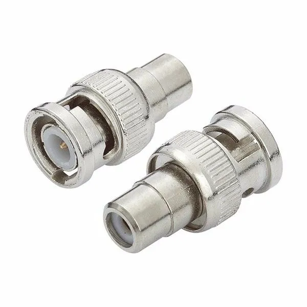 Conector adaptador BNC Macho p/ RCA Fêmea CFTV TV Câmera Adaptador