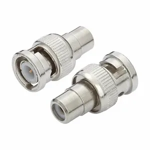 Conector adaptador BNC Macho p/ RCA Fêmea CFTV TV Câmera Adaptador