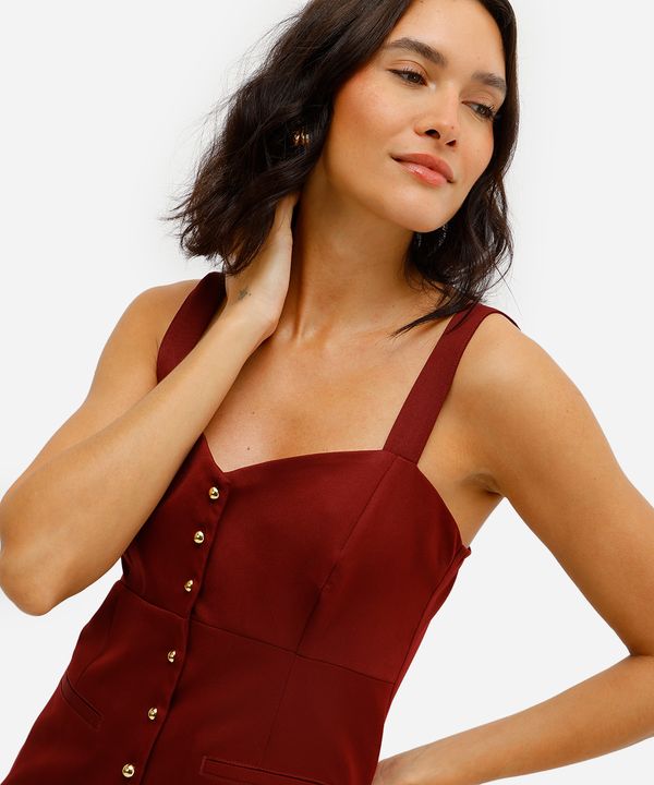 blusa feminina acetinada decote coração vinho PP