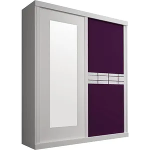Guarda-roupa 2 Portas com 6 Pés - Bom Pastor Palace Niterói Branco / Uva / Lilás