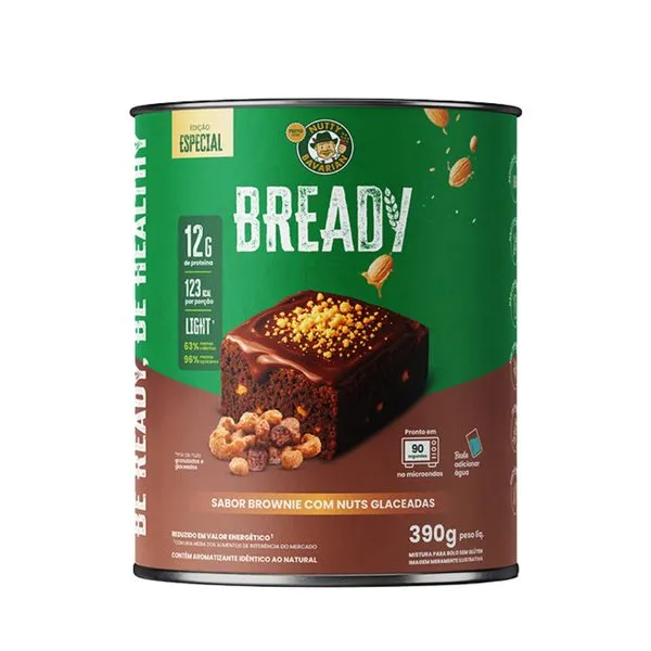 Bready Brownie com Nuts Glaceadas Bready 390g