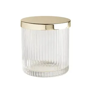Porta Algodão Glass Dourado - Acasa