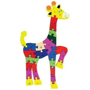 Quebra-cabeça de Madeira Girafa 26 Peças Estimula Desenvolvimento Cognitivo Toy Mix Quebra-cabeça de Madeira Girafa 26 Peças Estimula Cognitivo Toy Mix